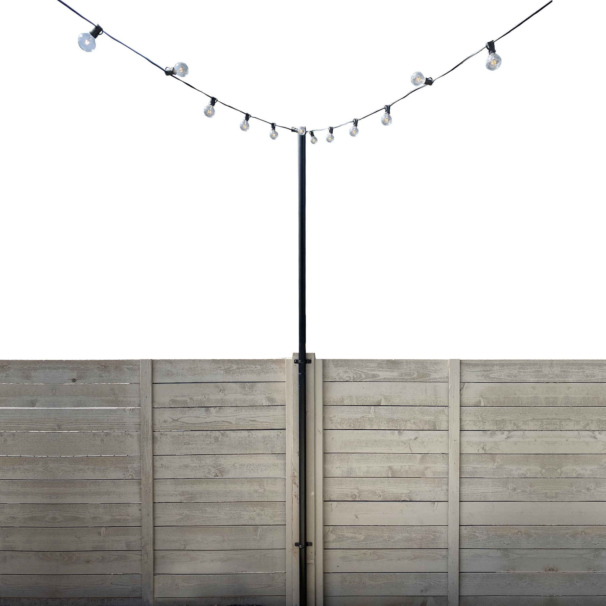 IYN, String Light Pole Stand with Mounting Brackets, Color Black, Included (qty.) 1 Model# 32374